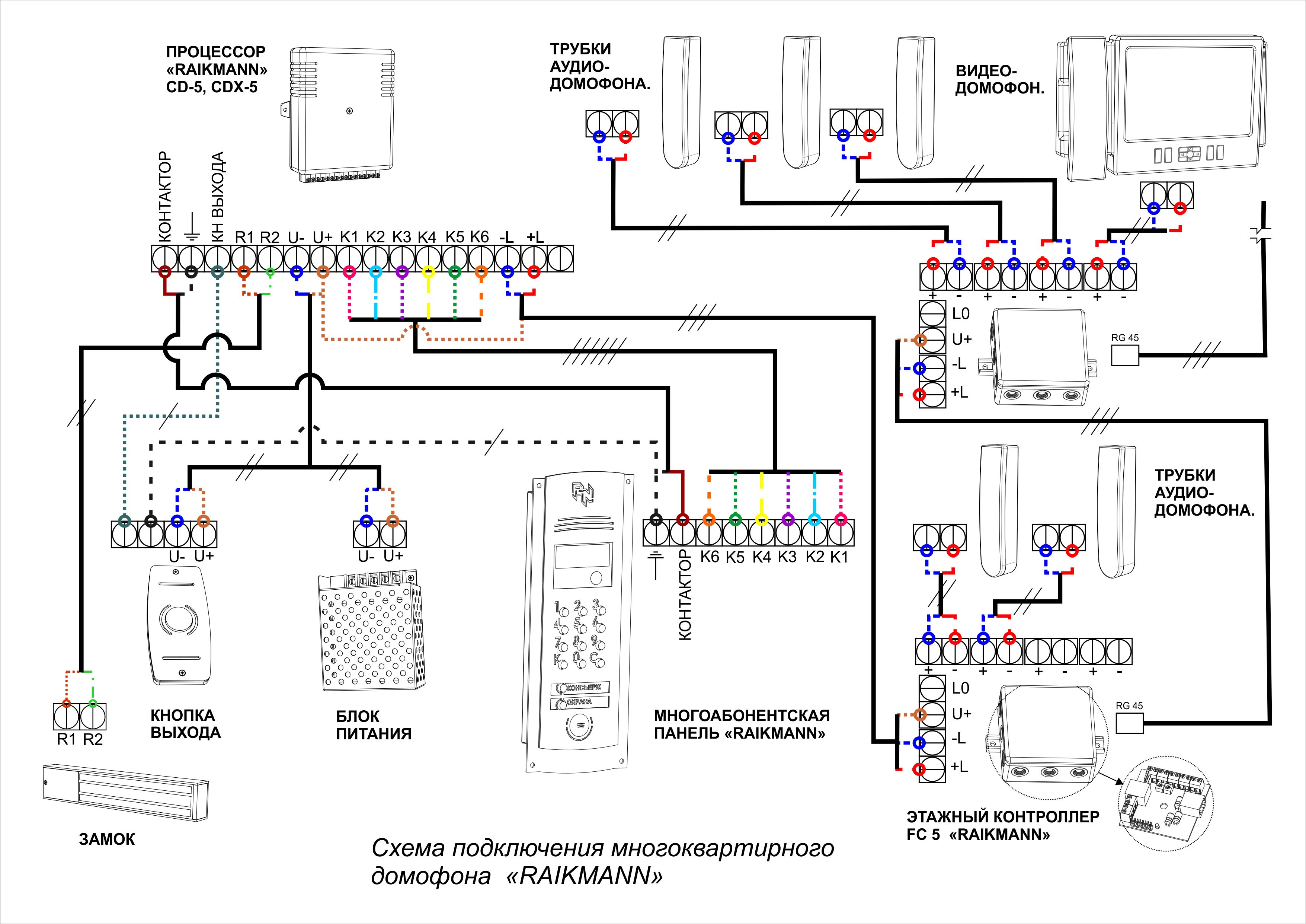 Схема подключения контроллера и домофона.jpg